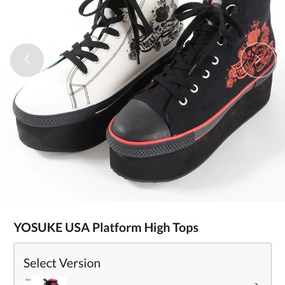 Black and Red Platform High Tops - Picture 12 of 15